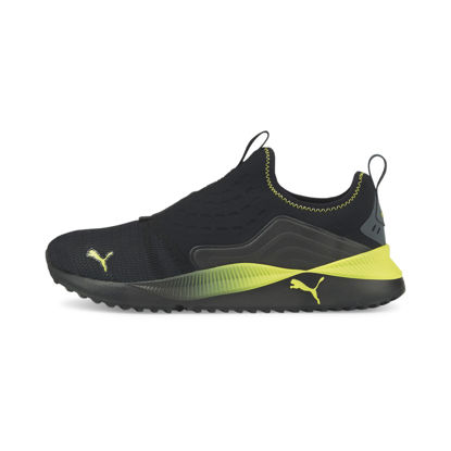 Picture of PUMA mens Slip-on Pacer Future Slip On, Puma Black-dark Slate-fluo Yellow, 9.5 US - Size: 9.5