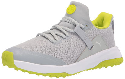 Picture of PUMA Fusion Evo Jr. Golf Shoe, High Rise-Limepunch, 4 US Unisex Big Kid - Size: 4 Big Kid