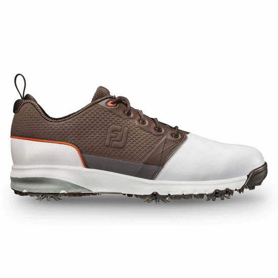 Picture of FootJoy Men's ContourFIT-Previous Season Style Golf Shoes White 11.5 W Brown, US - Size: 11.5 Wide