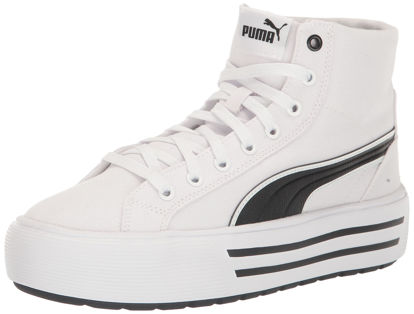 Picture of PUMA Women's Kaia 2.0 Mid Sneaker, White Black, 6.5 - Size: 6.5