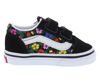 Picture of Vans T Old Skool V (BA2) Floral Black/White Size :6 - Size: 6 Toddler