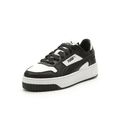 Picture of PUMA Carina Street Sneaker, White Black, 3.5 US Unisex Little Kid - Size: 3.5 Little Kid