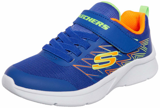 Picture of Skechers boys Microspec Sneaker, Blue/Orange, 1 Little Kid US - Size: 1 Little Kid