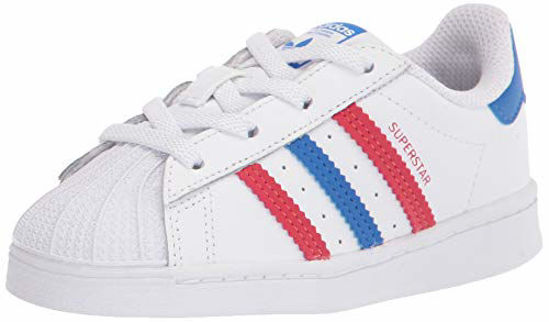 Picture of adidas Originals Superstar Sneaker, Core White/Blue/Red, 1.5 US Unisex Little Kid - Size: 1.5 Little Kid