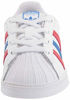 Picture of adidas Originals Superstar Sneaker, Core White/Blue/Red, 1 US Unisex Little Kid - Size: 1 Little Kid