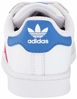 Picture of adidas Originals Superstar Sneaker, Core White/Blue/Red, 1 US Unisex Little Kid - Size: 1 Little Kid