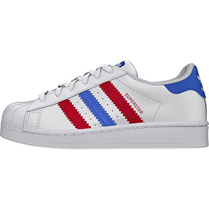 Picture of adidas Originals Superstar Sneaker, Core White/Blue/Red, 13.5 US Unisex Little Kid - Size: 13.5 Little Kid