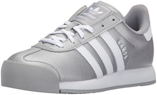 Picture of adidas Originals Girls Samoa J Running Shoe, Mid Grey/White/Mid Grey S, 7 Little Kid - Size: 7 Little Kid