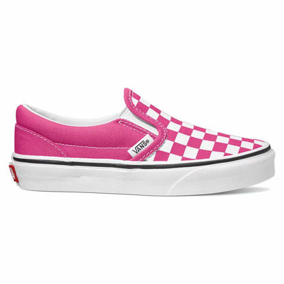 Picture of Vans Junior Classic Slip On, (Checkerboard) Fuchsia Purple/True White, Size 5 Big Kid - Size: 5 Big Kid