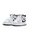 Picture of Nike Jordan 1 Mid Baby/Toddler Shoes (DQ8425-132, White/Black-White-Black) Size 8 - Size: 8 Toddler