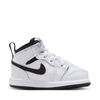 Picture of Nike Jordan 1 Mid Baby/Toddler Shoes (DQ8425-132, White/Black-White-Black) Size 8 - Size: 8 Toddler