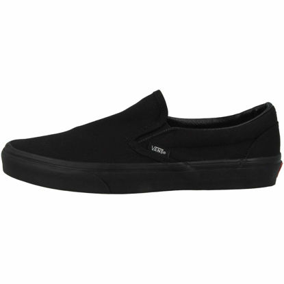 Picture of Vans Classic Slip-On Black/Black Size 9.5 Women/ 8 Men - Size: 9.5 Women/8 Men