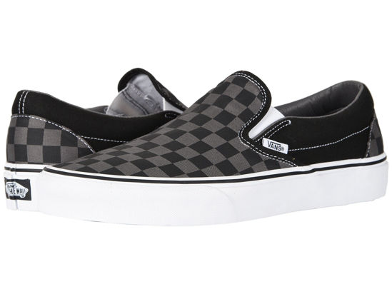 Picture of Vans Classic Slip-On Black/Pewter (Checkerboard) Size 9.5 Women/ 8 Men - Size: 9.5 Women/8 Men