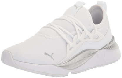 Picture of PUMA womens Pacer Future Allure Sneaker, Puma White-puma White-puma Silver, 6 US - Size: 6