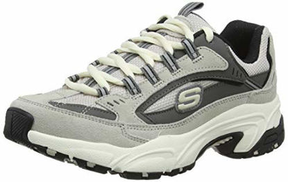 Picture of Skechers Women's Low-Top, Grey (Gray Charcoal Suede/White Mesh/White & Black Trim Gry), 6.5 us - Size: 6.5