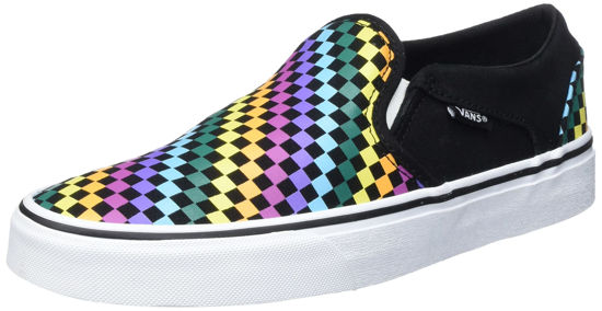 Picture of Vans Unisex Asher Slip-On Sneaker - Rainbow Checkerboard 8.5 - Size: 8.5 Women/7 Men