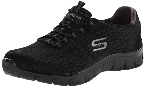 Picture of Skechers Sport Women's Rock Around Fashion Sneaker,Black Shimmer,10 M US - Size: 10