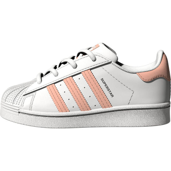 Picture of adidas Originals Superstar Skate Shoe, White/Haze Coral/White, 6.5 US Unisex Big Kid - Size: 6.5 Big Kid