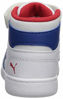 Picture of PUMA Kids' Rebound Layup Hook and Loop Sneaker, White-Galaxy Blue-high Risk Red, 1 M US Little Kid - Size: 1 Little Kid