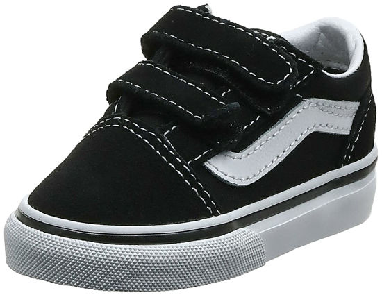 Picture of Vans Kids K Old Skool Black Grey Flame Size 1 - Size: 1 Little Kid