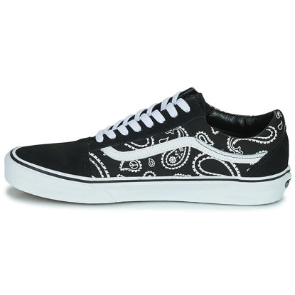 Picture of Vans Men's Old Skool Sneaker, (Peace Paisley) Black/True White, Size 6 - Size: 7.5 Women/6 Men