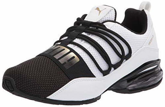 Picture of PUMA Cell Regulate Running Shoe, Black White-Metallic Gold, 4 US Unisex Big Kid - Size: 4 Big Kid