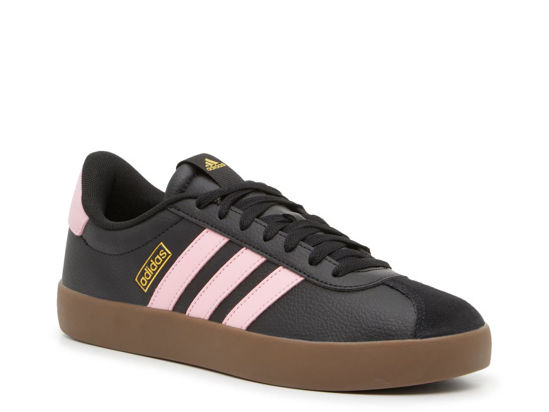 Picture of adidas Men's VL Court 3.0 Sneaker, Black/True Pink/Gold Metallic, 9 - Size: 9