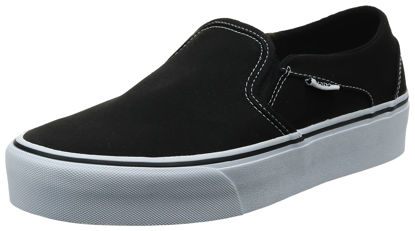 Picture of Vans Women's Asher Platform Slip-On Sneaker, Black Canvas Black 3sy, 6 - Size: 6