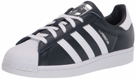 Picture of adidas Originals Mens Superstar Sneaker, Collegiate Navy/White/Silver Metallic, 8 - Size: 8