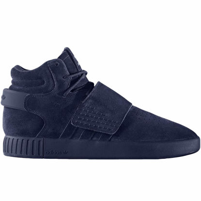 Picture of adidas Originals Tubular Invader Strap Mens Hi Top Trainers Sneakers Shoes (UK 9.5 US 10 EU 44, Dark Blue White BB5036) - Size: 10