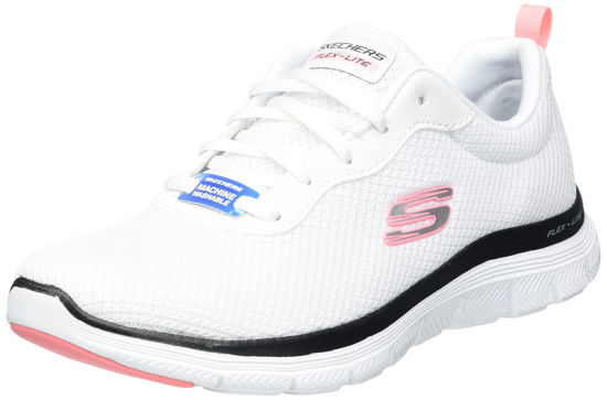 Picture of Skechers Women's 149303 Flex Appeal 4.0 Sneaker, Wbpk=White Black Pink, 6 - Size: 6