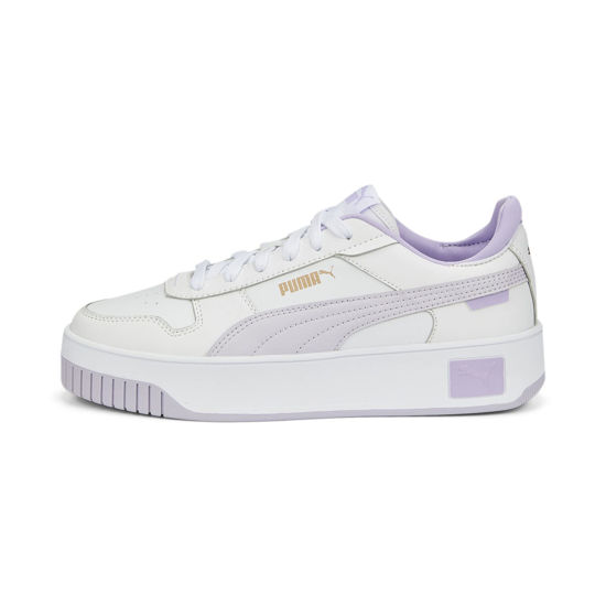 Picture of PUMA Women's Carina Sneaker, Street White-Spring Lavender-Gold, 8 - Size: 8