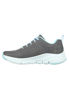 Picture of Skechers Women's Sneaker, Charcoal Knit Blue Trim, 8.5 - Size: 8.5