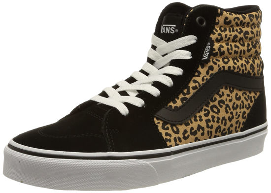 Picture of Vans Women's Hi-Top Trainers Sneaker, Cheetah Black White, 7.5 - Size: 7.5