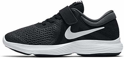 Picture of Nike Girls' Revolution 4 (TDV) Running Shoe, Black/Racer Pink - White, 5C Regular US Toddler - Size: 5 Toddler