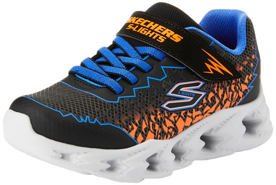 Picture of Skechers Kids Boy's Vortex 2.0-ZORENTO Sneaker, Black/Blue/Orange, 13.5 Little Kid - Size: 13.5 Little Kid