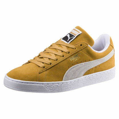 Picture of PUMA Suede Classic Trainers Honey Mustard-Puma White 9 - Size: us:5