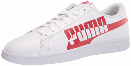 Picture of PUMA mens Smash 2 Sneaker, Puma White-high Risk Red, 9 US - Size: 9