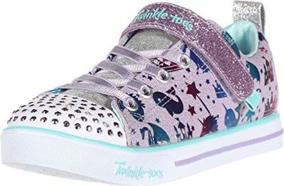 Picture of Skechers girls Sparkle Lite - Princessland Sneaker, Lavendar/Multi, 4 Big Kid US - Size: 4 Big Kid