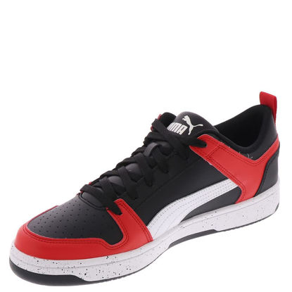 Picture of PUMA Men's Rebound Layup Lo Sneaker, Speckle Black White-High Risk Red, 14 - Size: 14