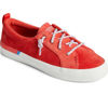 Picture of Sperry Women's Crest Vibe Sneaker, RED Cotton, 10 - Size: 10