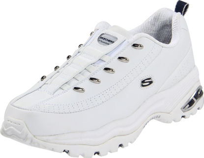 Picture of Skechers Sport Women's Premium-Premix Slip-On Sneaker,White/Navy,7 W US - Size: 7 Wide