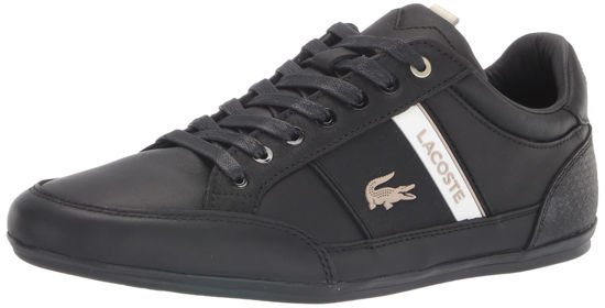 Picture of Lacoste Mens Chaymon Legacy Sneaker, Black/Silver, 12 - Size: 12