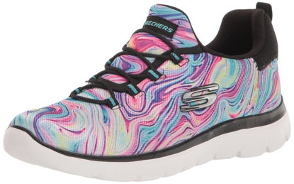 Picture of Skechers Sport Women's Women's Brilliant Dreamers Sneaker, BKMT=Black/Multi, 8.5 - Size: 8.5