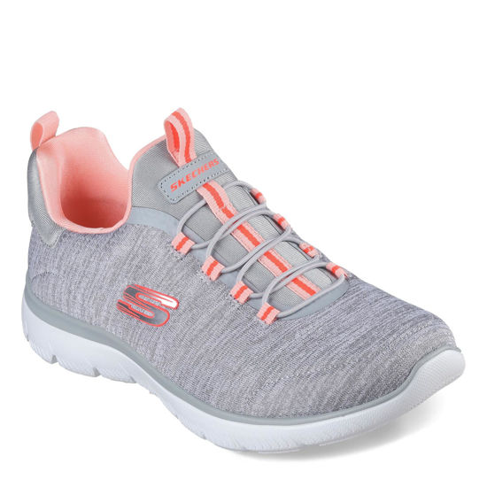 Picture of Skechers Women's Summits Sneaker, Grey/Coral=gycl, 9 Wide - Size: 9 Wide