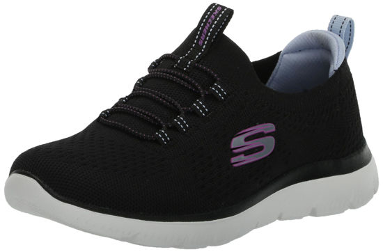 Picture of Skechers Women's Summits Sneaker, Black/Multi=bkmt, 8.5 Wide - Size: 8.5 Wide