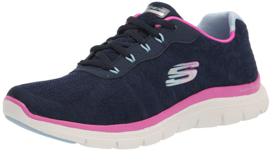 Picture of Skechers Women's 149570 Flex Appeal 4.0 Sneaker, Navy/Purple, 5 - Size: 5