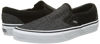 Picture of Vans Men's Classic Slip On (Suede & Suiting) Skateboarding Shoes (9.5 B(M) US Women / 8 D(M) US Men, Black/Black) - Size: 9.5 Women/8 Men