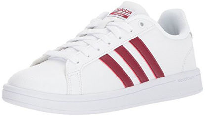 Picture of adidas Women's CF Advantage Sneaker,White, Collegiate Burgundy,White, 11 M US - Size: 11