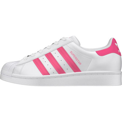 Picture of adidas Originals Superstar Sneaker, White/Super Pink/Core Black, 7 US Unisex Big Kid - Size: 7 Big Kid